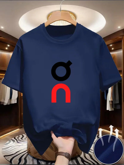 Men's Casual Printed Cotton T-Shirt Premium High Quality Soft Breathable Solid Color Tee Shirt Stylish Unique Logo Graphic