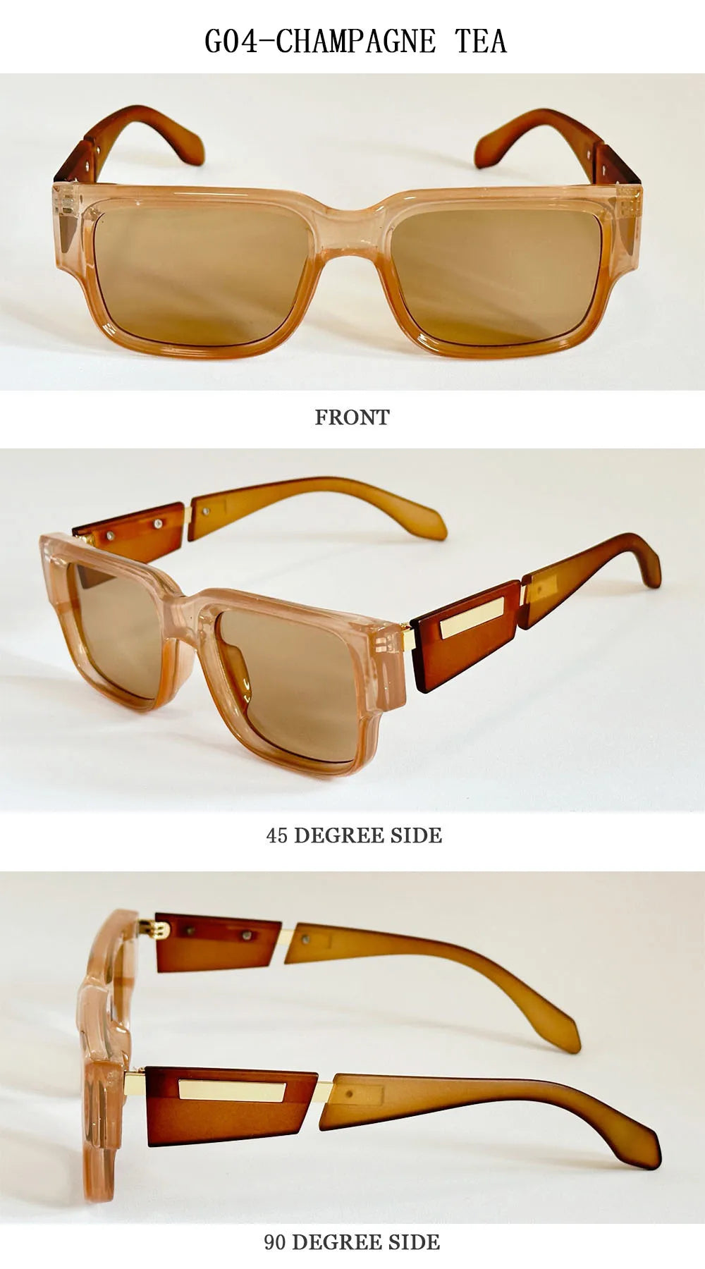 New Square Sunglass Men Luxury Sunglasses Women Vintage Fashion Glasses Summer Vacation Gafas De Sol Hombre Lunette Soleil Femme
