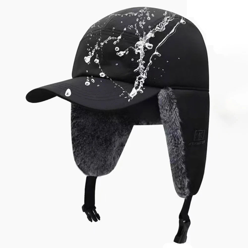 Russian Hat Men Women Waterproof Snow Ski Earflap Cap Thick Warm Fleece Lined Autumn Winter Hat Male Female Trapper Caps