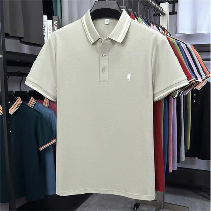 100% cotton luxury brand short sleeve polo shirt men new classic pony embroidery summer T-shirt high-end fashion casual Paul top