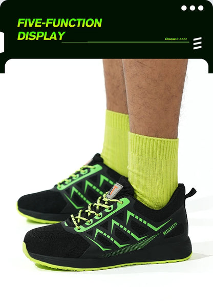 steel toe sneakers for men ultra-light construction site safety shoes anti puncture industrial work boots breathable work shoes