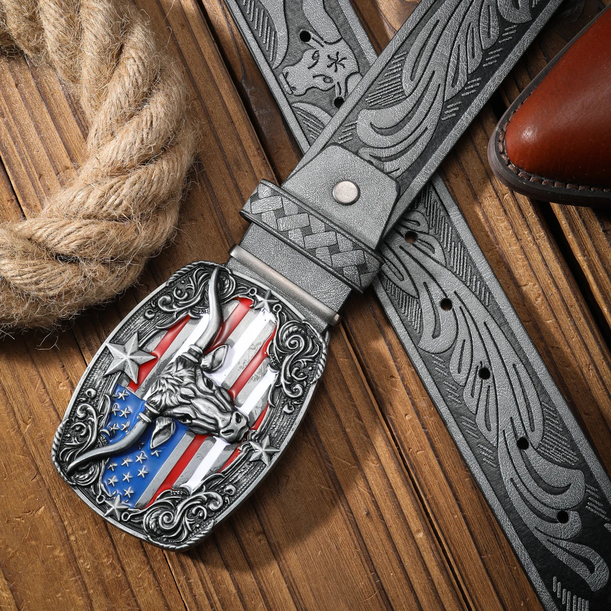 Vintage Meets Fashion! PU Alloy Buckle Belt, Suitable for Both Men and Women, to Create a Personalized Western Style