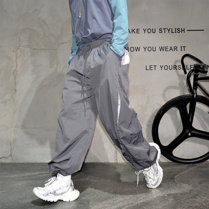 Mens Jogger Pants Outdoor Lightweight Water Repellent Quick Dry Functional Hiking Loose Baggy Trendy Cuffed Sweatpants Fashion