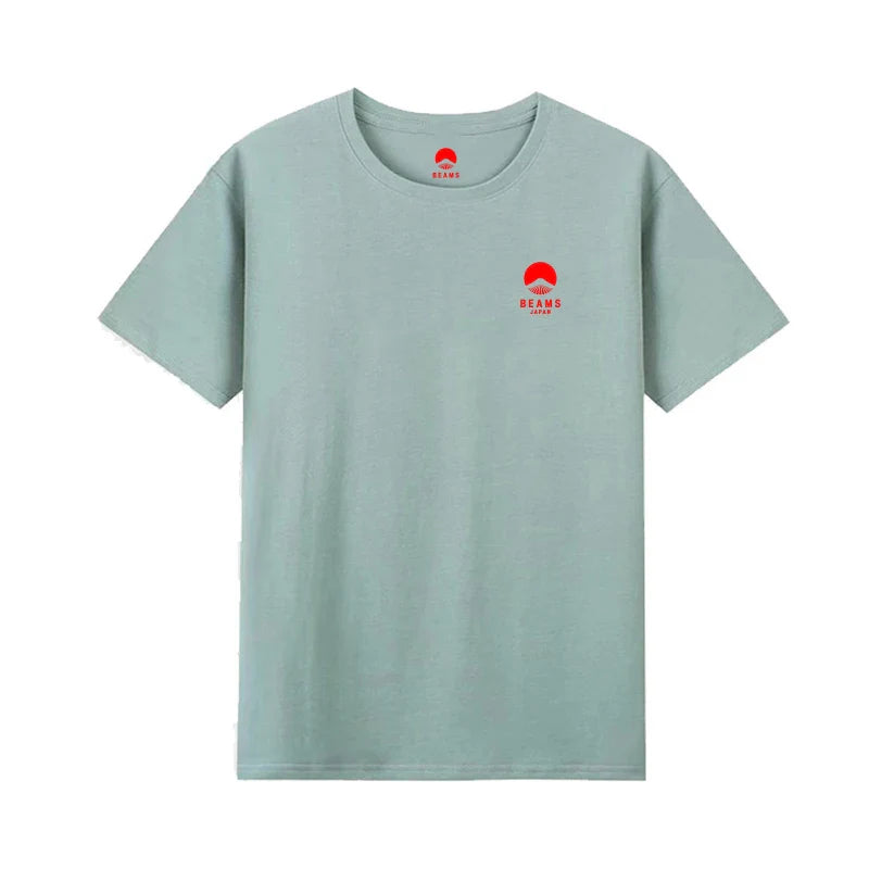 Limited Edition Japan Fuji Mountain Embroidered Loose Couple Men Women Short Sleeve T-Shirt Cotton Summer Casual O-Neck Tops