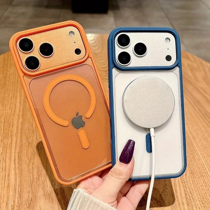 Luxury Candy Bumper Shockproof Phone Cases For iPhone 17 16 15 14 13 Pro Max 17Pro 16Pro For Magsafe Magnetic Clear Back Cover