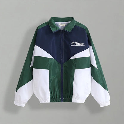 Spring Fall Varsity Jacket Men Patchwork Embroidery Bomber Jacket Casual Street Loose Zipper Coat Women Couple College Jackets