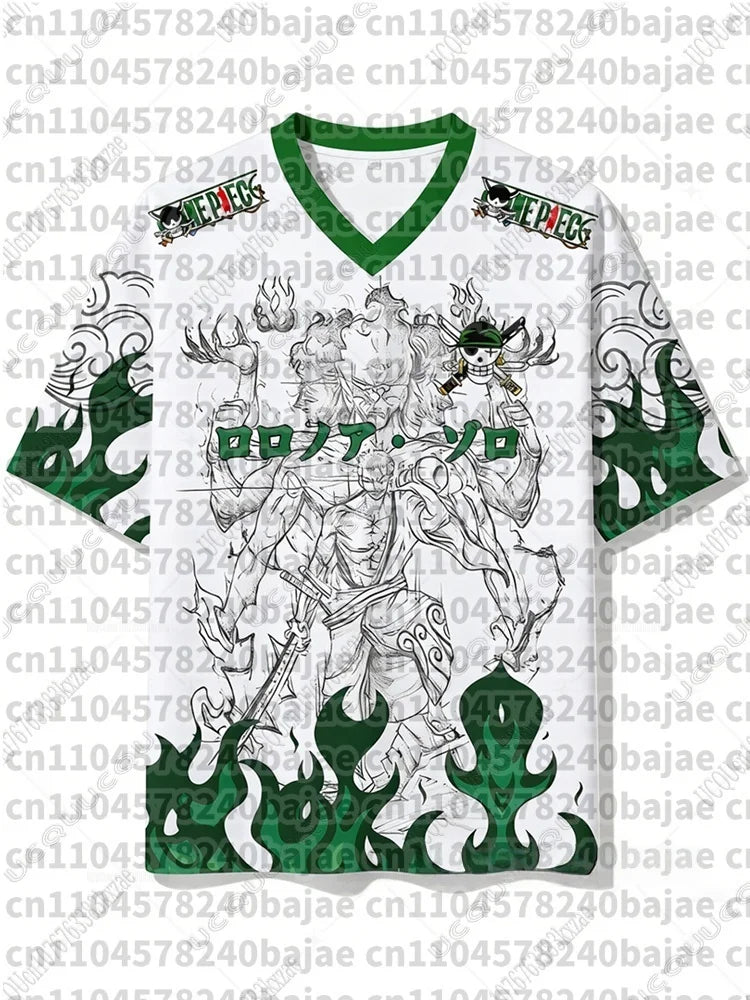 2026 Anime One Piece Luffy Special Edition Football Jerseys For Adult/Kids Summer Casual Harajuku Tees Luffy Tshirts Fans Tops