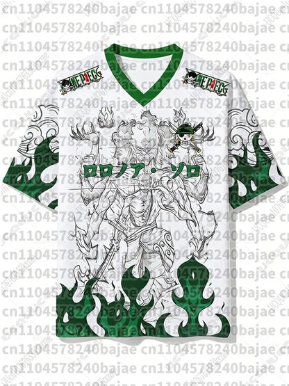 2026 Anime One Piece Luffy Special Edition Football Jerseys For Adult/Kids Summer Casual Harajuku Tees Luffy Tshirts Fans Tops