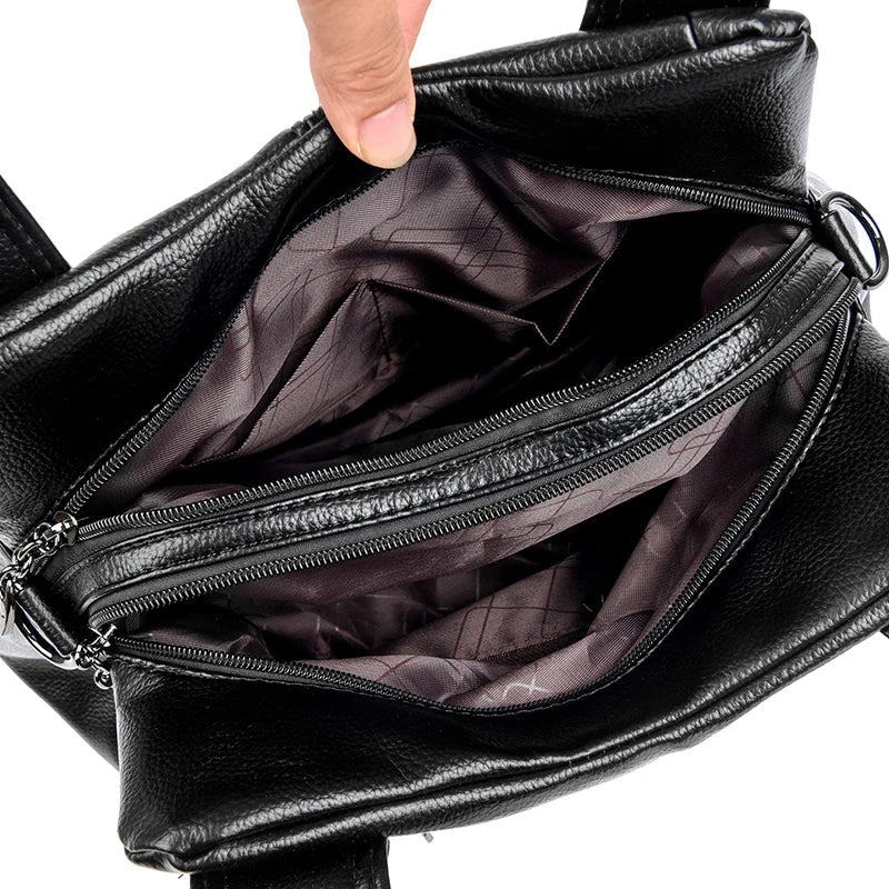 100% Genuine Leather Women Handbag Fashion Girls Top-Handle Bucket Bag Soft Cowhide Female Shoulder Bags Women Crossbody Bag Sac