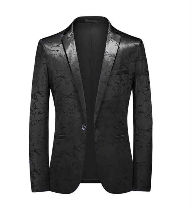 2026 New Men Business Social Suit Jacket Summer Male Single Breasted Thin Dress Male Jacquard Blazers Coats