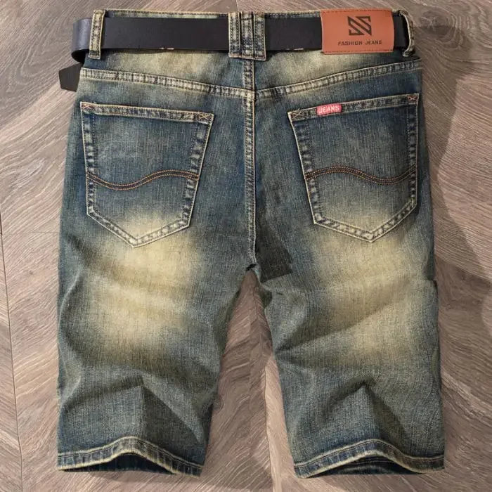 2025 Summer Brand Stretch Thin Bermuda Masculina Cotton Denim Jeans Jorts Men Knee Length Soft Ropa Hombre Shorts