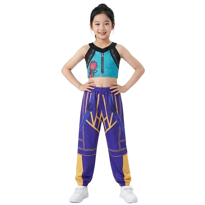 Rumi Girl Cosplay Costume Anime Mira Roleplay Outfit Trendy Dance Performance Wear Halloween Party Performance Costume