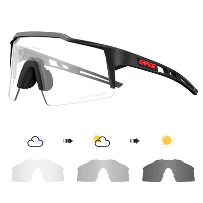Red Photochromic Cycling Sunglasses for Men Blue Photochromic Cycling Glasses Mountain New Bicycle Goggles Eyewear Sports