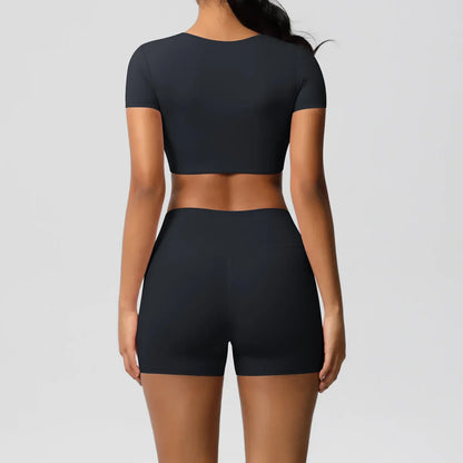 Workout Sportswear 2Pcs Piece Female Women Active Wear Sports Tank Top Women Gym Workout Leggins Booty Bum Leggins