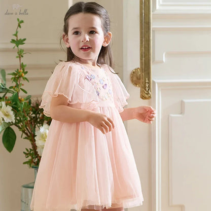Girls Baby Princess Dress Summer Sweet Cute Embroidery Children Mesh Elegant Dress Party Outdoor Gentle DB2251139
