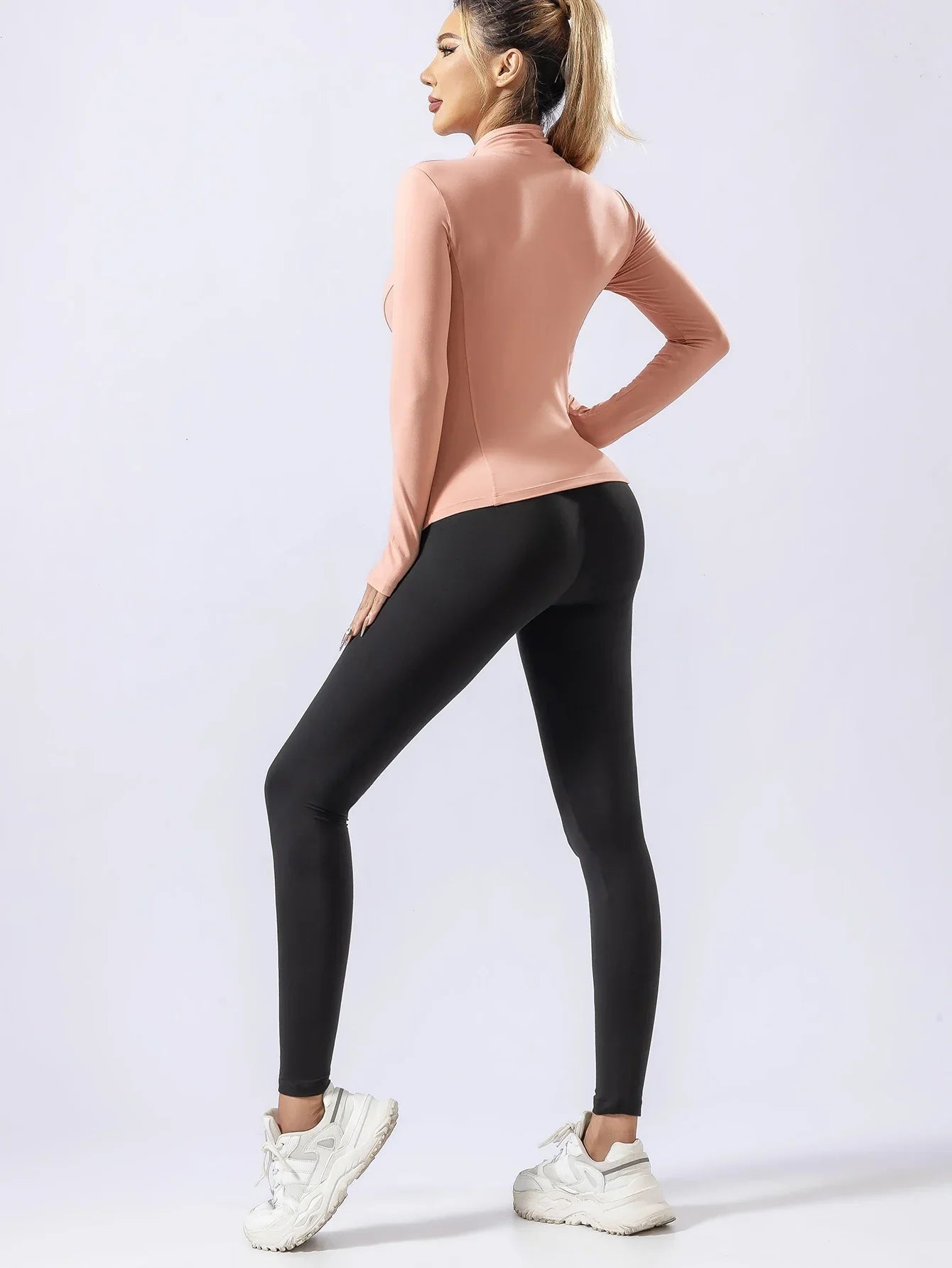 Yoga suit women autumn and winter advanced sense quick drying top professional high-end morning running gym running sportswear w