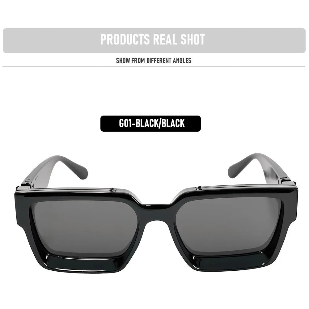 Brand Design Square Sunglass Men Vintage Retro Millionaire Sunglasses Women Thick Frame Fashion Glasses Dropshipping Gafas De So