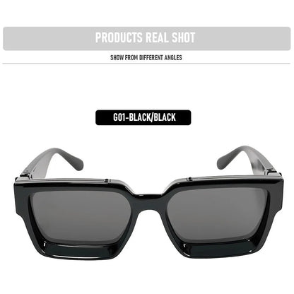 Brand Design Square Sunglass Men Vintage Retro Millionaire Sunglasses Women Thick Frame Fashion Glasses Dropshipping Gafas De So