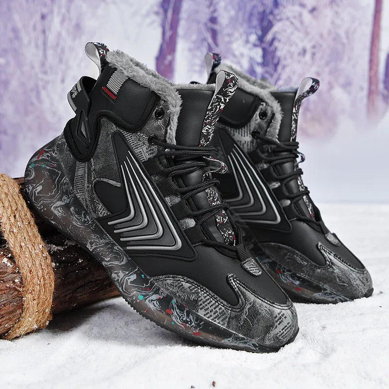 men boots 2024 New Winter Slippers Warm Men Shoes Waterproof Non-Slip Plush Sneakers Male tenis shoes Boots Men Sneakers Winter