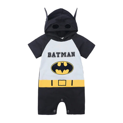 Spider Man Batman Captain Baby Rompers Newborn Baby Kawaii Cute Anime Cartoon Cosplay Costume Jumpsuit Cotton Clothes Kid Gift