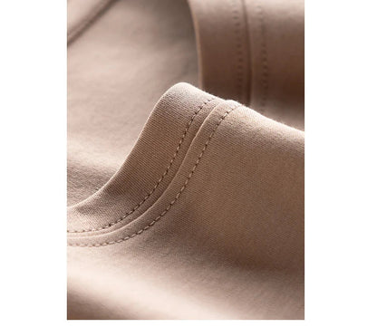 6% Real Silk Cotton Modal Women's T-shirt 2026 Summer Tees Short Sleeve Solid Tee Shirts V-neck Casual Woman Basic T shirt Tops