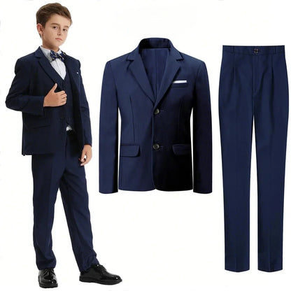 Boys Clothing Suit for Kid Easter Outfit Church Party Blazer Wedding Ceremony Flower Piano Performance Birthday Gift Set 3PCS