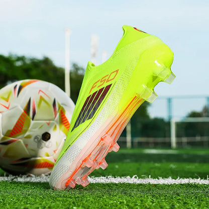 Men Training Soccer Shoes FG Breathable Drop Shipping Match Sport Cleats Football Boots Ultralight Long Spikes Indoor Sneakers
