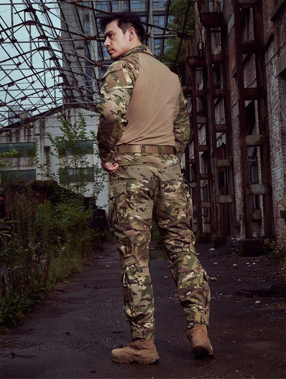 Men Combat Pants With Knee Pads Tactical Cargo Sport Trousers Camouflage Multicam Trekking Hunting Clothes( Not knee pads)