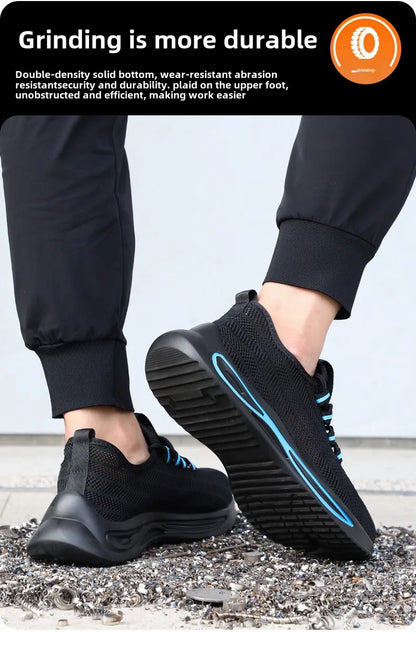 summer safety construction shoes breathable work shoes Indestructible Sneakers Unisex Men Safety Shoes For Work With Steel Toe