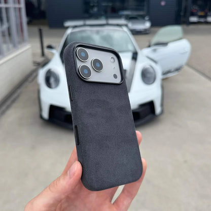 Real Italian Imported for Alcantara Magnetic Case for iPhone 17 Pro Max 17Pro with MagSafe Case Smart Button Protective Cover