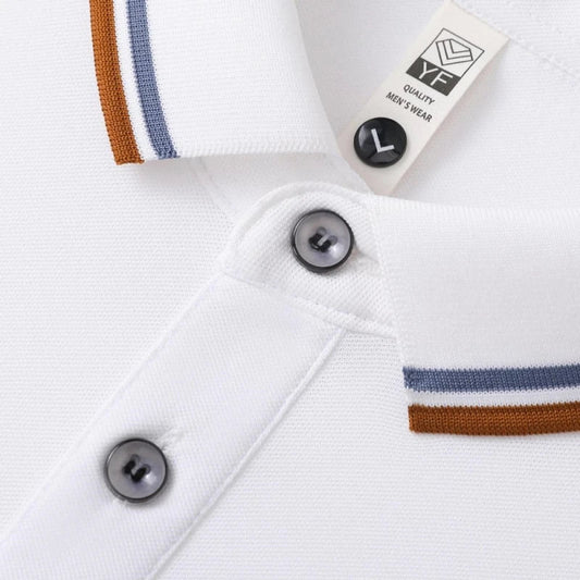 New men's high-quality short sleeved polo shirt, summer fashion, casual, comfortable, cool, breathable T-shirt top