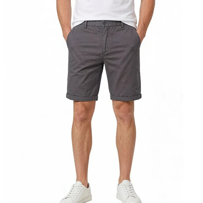 Men Casual Cotton Shorts Golf Dress Shorts Light Weight Sports Casual Knee Shorts Men's Bermuda