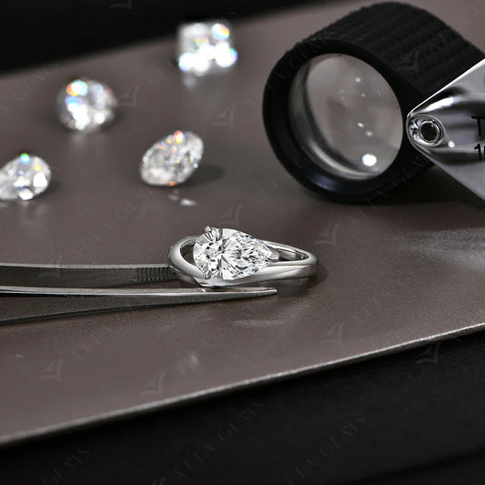 Bague en moissanite étincelante taille poire 3 carats pour femme, diamant de laboratoire VVS1, alliance solitaire en argent sterling S925, cadeau de mariage