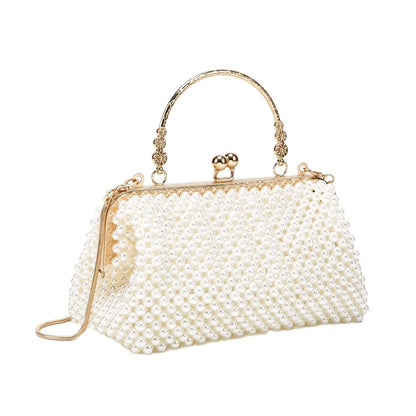 Purses and handbag luxury Designer Clutch purse handmade Pearl decoration Party Wedding Evening bag banquet bag