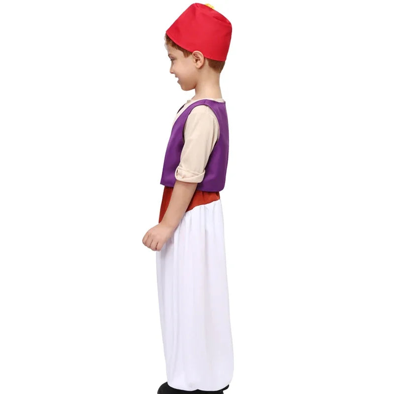 Halloween Prince Aladdin Costume Boys Fairy Tale Anime Role Play Outfits Party Dress Up