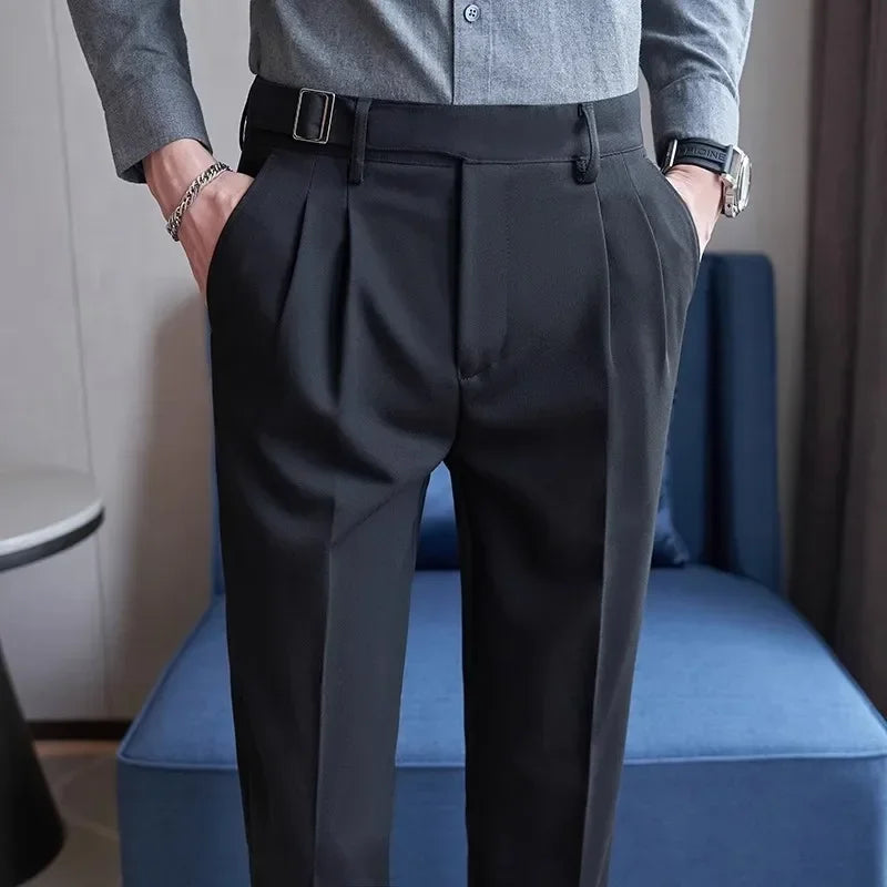 Yellow Men's Suit Pants, Fashion Slim Dress Trousers ,White Black Blue Green Pantalones Hombre Fall/Winter Male Pant, 2025 New