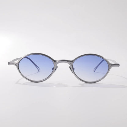 New Top Quality Titanium Summer Women Versatile Oval Sunglasses Outdoor Fashion Beach Driving Sunscreen UV400 Men Sun Glasses