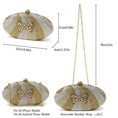 Green Color Pointed-Toe High Women Heels Shoes and Bags for Women Rhinestone Evening Party Elegant Luxury Handbag