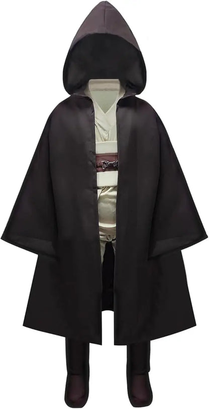 Kid Children Jedi Knight Cosplay Costume Obi Wan Kenobi Uniform Suit Anakin Skywalker  Robe Belt Halloween Carnival Party Suit