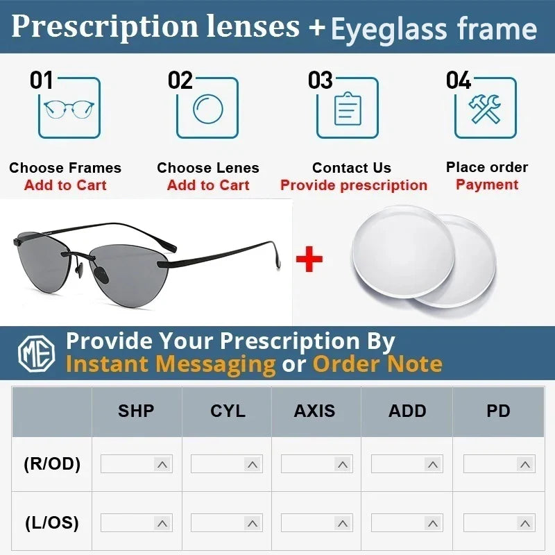 Frameless Cat Eye Sunglasses Fashion New Irregular Sun Glasses Titanium Men Driving Glasses Women Outdoor UV Resistant Eyewear