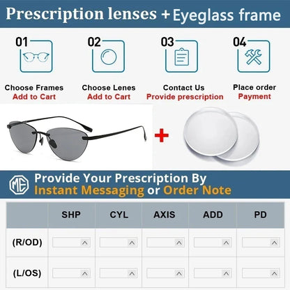 Frameless Cat Eye Sunglasses Fashion New Irregular Sun Glasses Titanium Men Driving Glasses Women Outdoor UV Resistant Eyewear