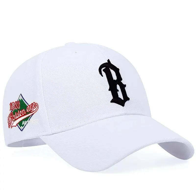 Fashion B Letter Embroidery 1988 Hip Hop Hats Outdoor Adjustable Casual Baseball Caps Sunscreen Hat