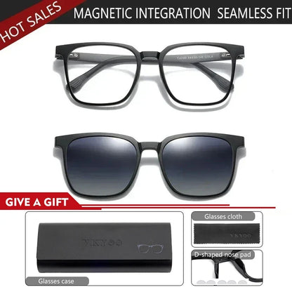 NEW IN Magnetic Clip on Optical Myopia Glasses For Men Women Polarized Sunglasses Prescription Reading Glasses TJ2190