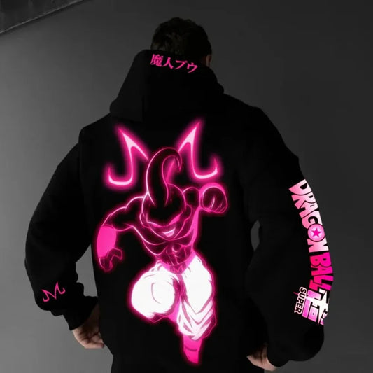 Dragon Ball Men's Hoodie Majin Buu Japan Anime Summer Boy Children's Sweater Y2k Harajuku Oversize Long Sleeve Parent-Child Wear