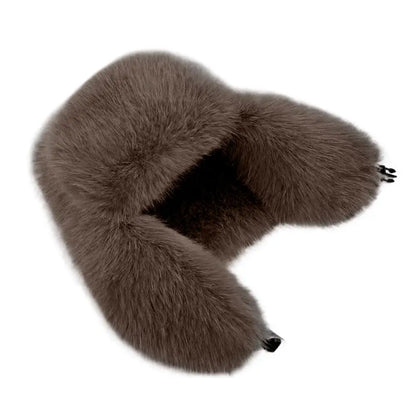 Faux Fur Bomber Hat Or Women And Men Windproof Warm Earmuffs Windproof Earflap Cap Thickened Russian Caps Ear Protection Hats