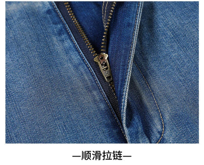 Thin Light Men's Summer Jeans Straight Fit Lyocell Denim Pants Male Elastic Elegant Casual New Style Stretch Relaxed Fit Telaxed