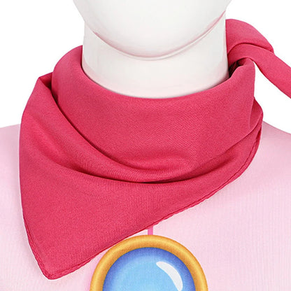 Peach Princess Dress For Girls Game Rosalina Role Play Clothes Cosplay Costume Birthday Party Halloween Carnival Clothing 4-10Y