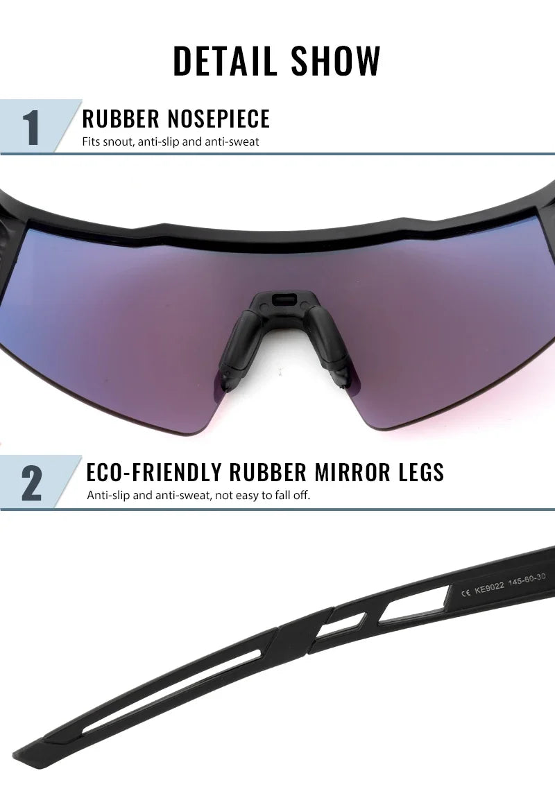 Cycling Sunglasses UV400 Cycling Glasses Polarized Built-in Myopia Frame Man Bicycle Eyewear Outdoor MTB Bike Goggles
