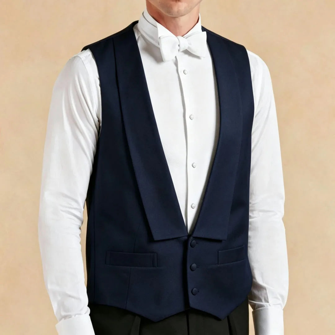 Men Vest White Single Button Solid With Lapel Waistcoat For Wedding Banquet Party Business Work Casual Daily Men Suit Vest