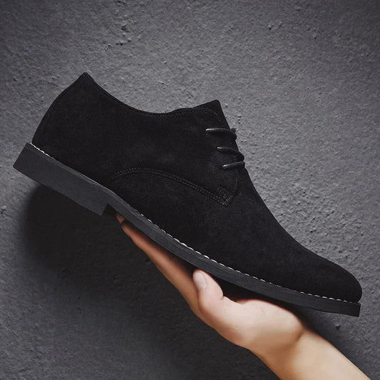 Luxury Men Derby Shoes High Quality Suede Leather Shoes for Men Business Casual Shoes Lace-Up Men Party Wedding Shoes Large Size